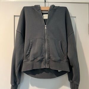 Abercrombie & Fitch Blue Grey Zip-Up Sweatshirt